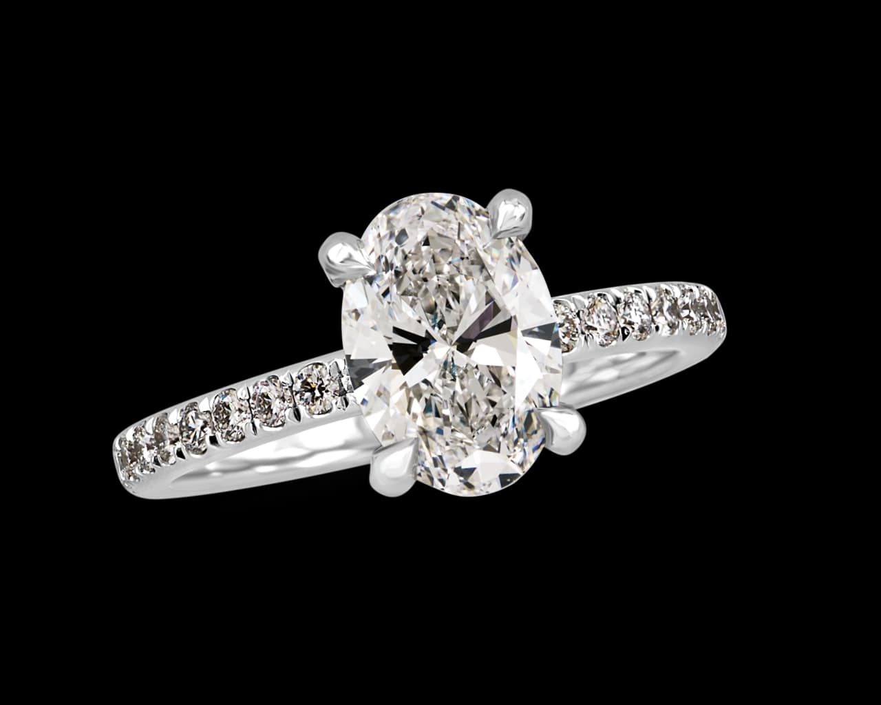 The Olivia Emerald Cut Solitaire with Open Gallery