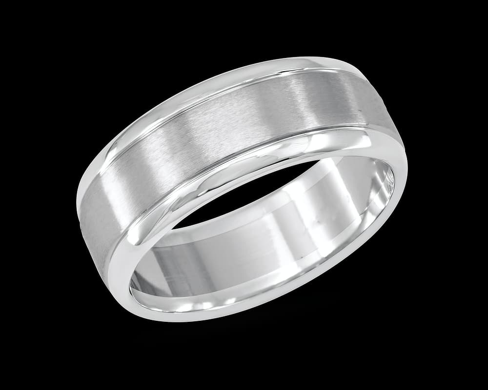 The Bryce 8mm Mens Band with Rounded Edges